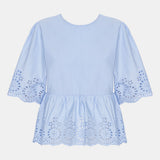 LulaIC Top - Light Blue Embroidery