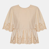 LulaIC Top - Beige Embroidery
