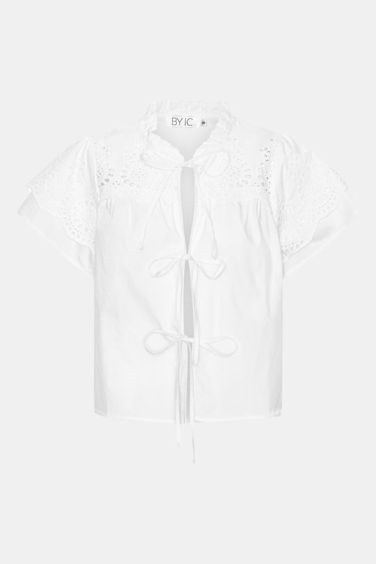 MayaIC Topp - Vit Broderi