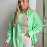 JXJamie LS Relaxed Poplin Shirt - Green Ash