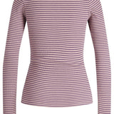 JXFreya LS Rib Stripe Tee - Woodrose