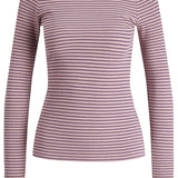 JXFreya LS Rib Stripe Tee - Woodrose