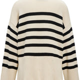 JXSia High Neck Knit - Seedpearl