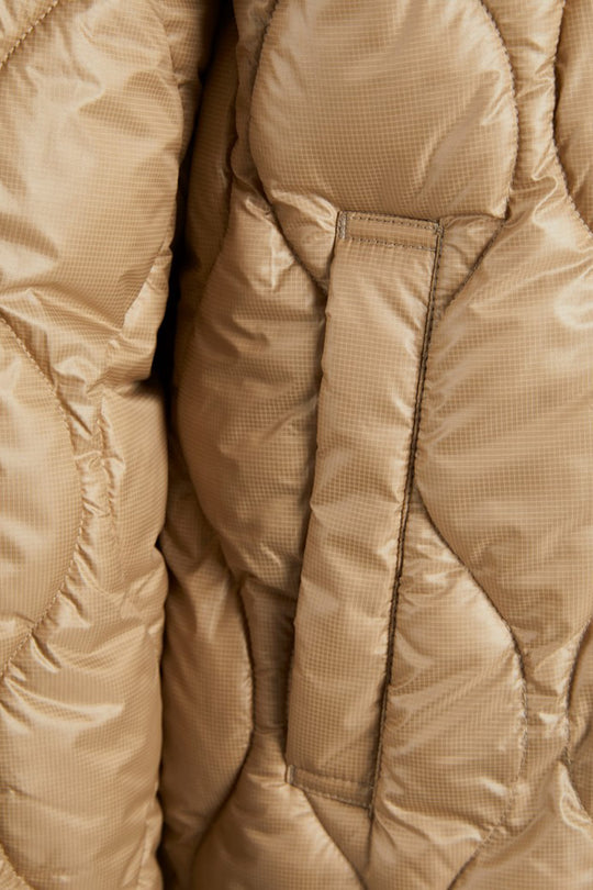 JXMari Quiltad Jacka - Beige Brun