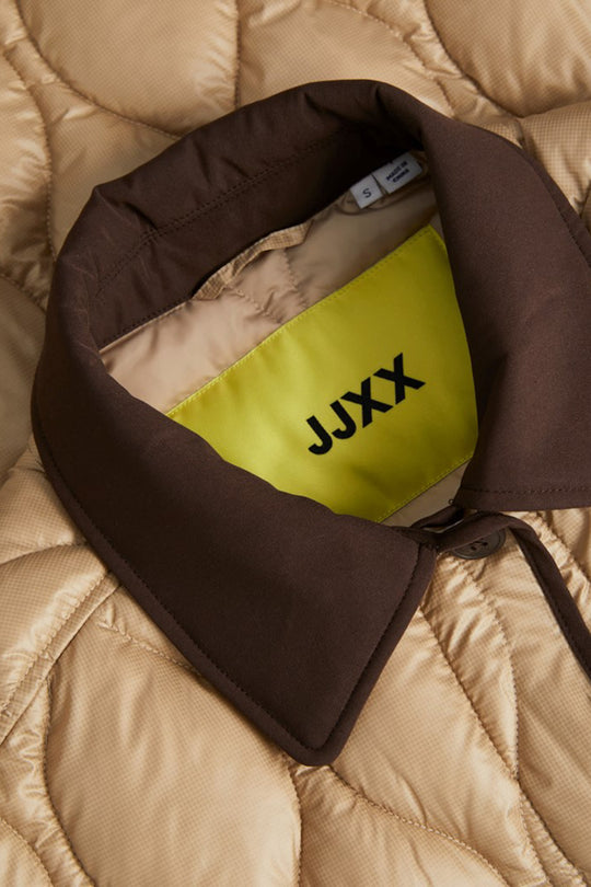 JXMari Quiltad Jacka - Beige Brun