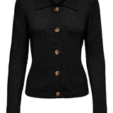 ONLRonja Seawool LS Collar Cardigan - Black