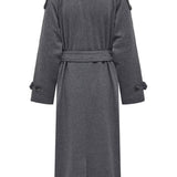 ONLMaisy Xlong Wool Life Trenchcoat - Dark Grey Melange