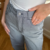 JXHoney Straight MW Trousers - Moonbeam