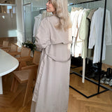 VMChloe Long Trenchcoat - Silver Mink