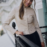 CilleIC Blazer Shirt - Beige