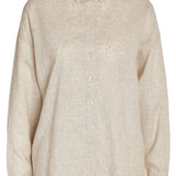 NMLeilani LS Loose Shirt - Naturel