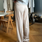 JXMary Regular Pleated MW Pants - Oatmeal
