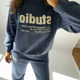 JXBeatrice LS Loose Vint Sweat - Nightshadow Blue