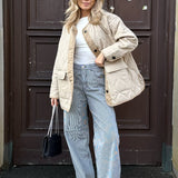 JXHoney Straight MW Trousers - Moonbeam