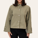 AvaIC Short Trenchcoat - Dark Khaki