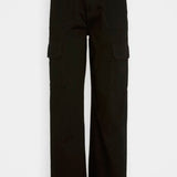 JDYAbby HW Wide Cargo Pants - Black