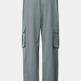 LivaIC Cargo Pants - Dark Grey Pinstripe