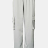 LivaIC Cargo Pants - Light Grey Pinstripe