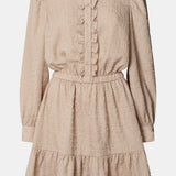 ElieaIC Ruffle Dress - Beige