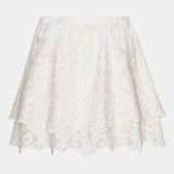EllinorIC Lace Mini Skirt - Vintage White