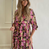 Danni Dress - Pink Choco Print