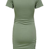 JDYFrosty SS Ruching Dress - Sea Spray