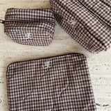 EmilieIC Cosmetic Bag - Brown Checks