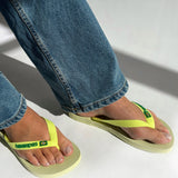 Havaianas Brasil Logo Flip Flop - Lime