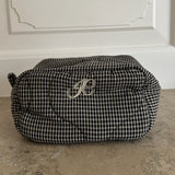 EmilieIC Mini Cosmetic Bag - Black Checks