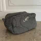 EmilieIC Mini Cosmetic Bag - Black Checks