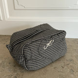 EmilieIC Mini Cosmetic Bag - Black Checks