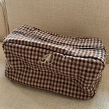 EmilieIC Cosmetic Bag - Brown Checks