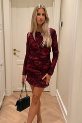 MajaIC Mesh Klänning - Bordeaux