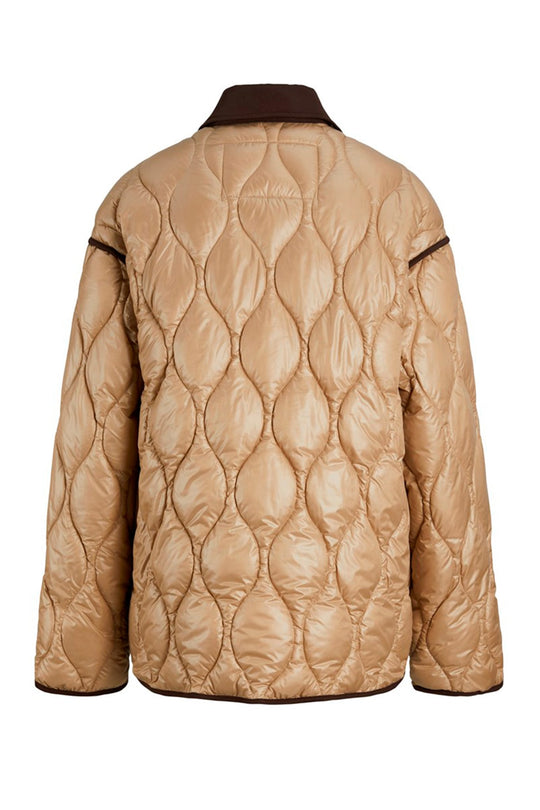 JXMari Quiltad Jacka - Beige Brun
