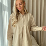 JXJamie LS Relaxed Poplin Shirt - Humus