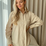 JXJamie LS Relaxed Poplin Shirt - Humus