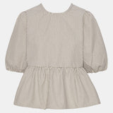 LulaIC Top - Dark Beige Woven Stripe