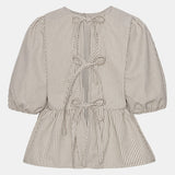 LulaIC Top - Dark Beige Woven Stripe