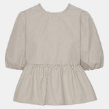 LulaIC Top - Dark Beige Woven Stripe