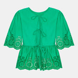 LulaIC Top - Green Embroidery