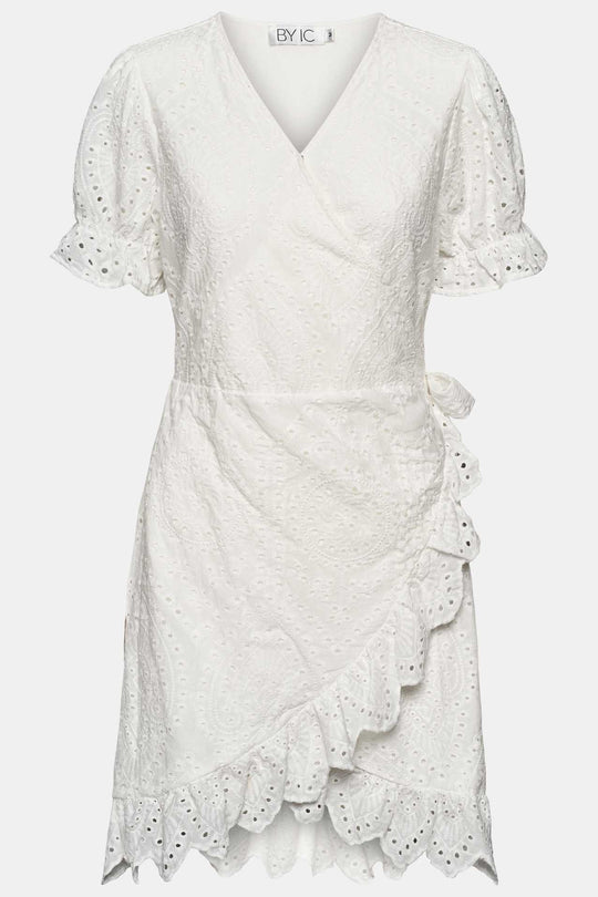NaomiIC Klänning - Vit Broderi
