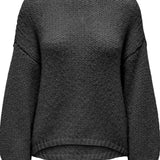 ONLNordic Life LS Oneck Knit - Dark Grey Melange