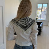 CallyIC Scarf - Black White Paisley