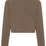 SelmaIC Cropped Blazer - Dark Taupe