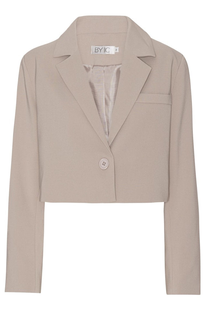 SelmaIC Cropped Blazer - Dark Beige