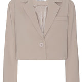 SelmaIC Cropped Blazer - Dark Beige