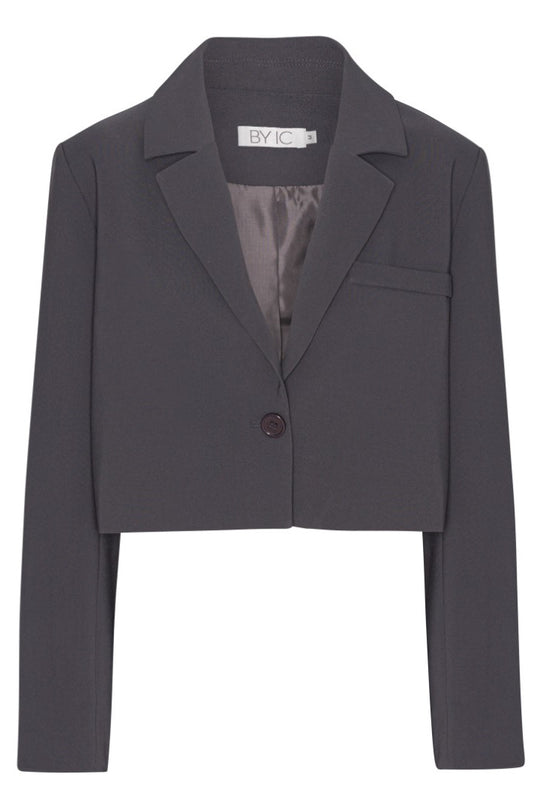 SelmaIC Cropped Blazer - Grå