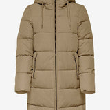 ONLDolly Long Puffer Coat - Crockery