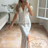 AgneteIC Long Dress - Off White