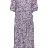 JDYStarr Life 2/4 Mid Calf Dress - Chalk Violet CD Kamille Flowers